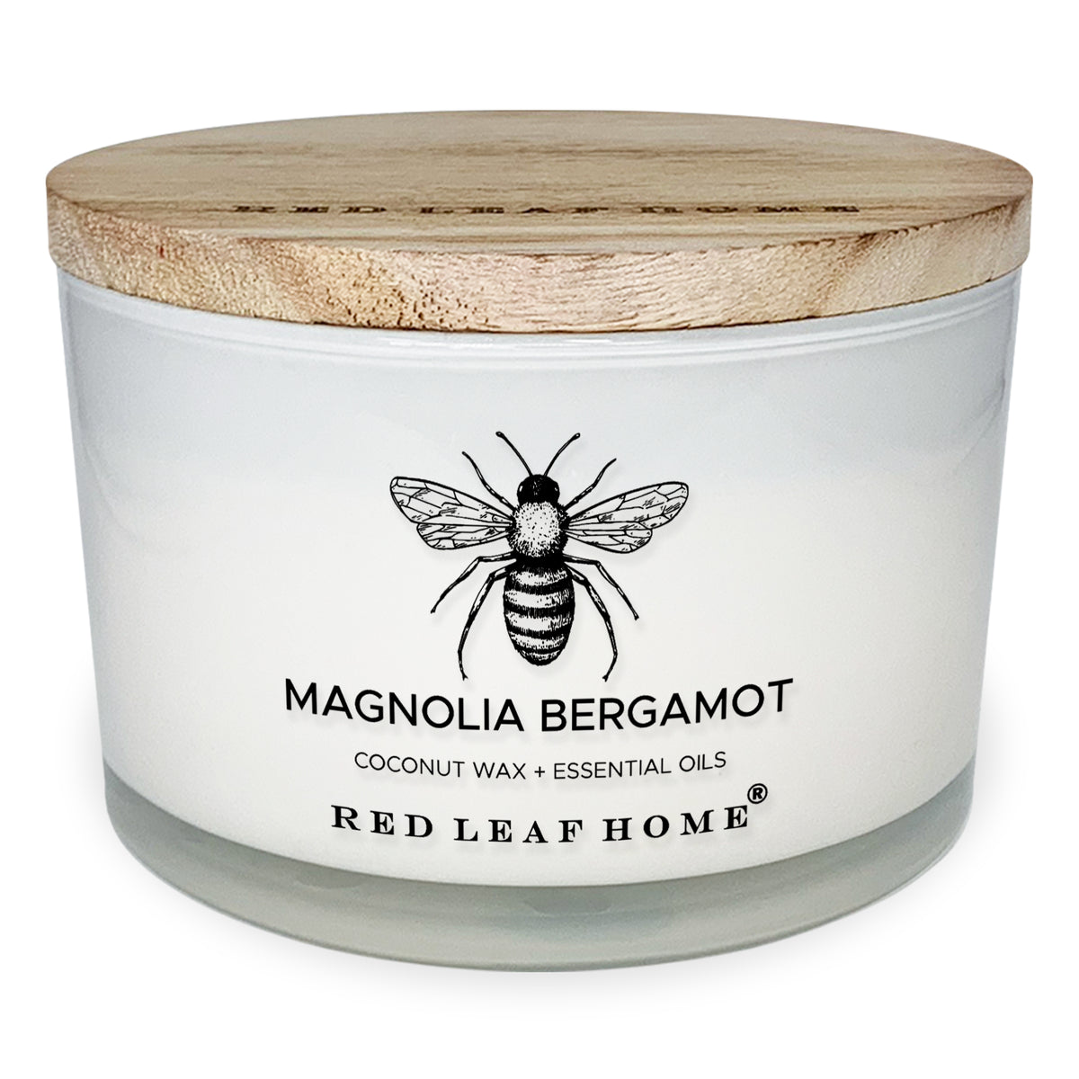 Magnolia Bergamot Candle Red Leaf Home