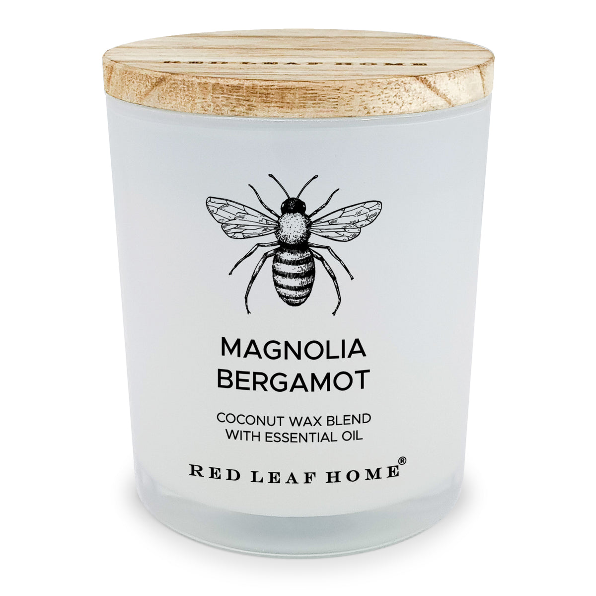Magnolia Bergamot Candle Red Leaf Home